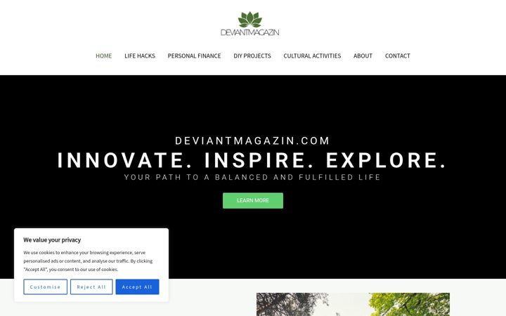 Screenshot of deviantmagazin.com