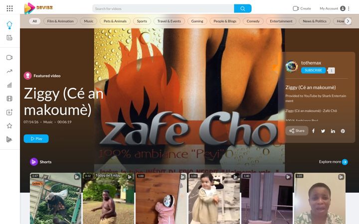 Screenshot of devibz.com