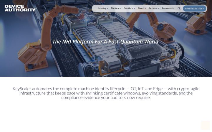 Screenshot of deviceauthority.com