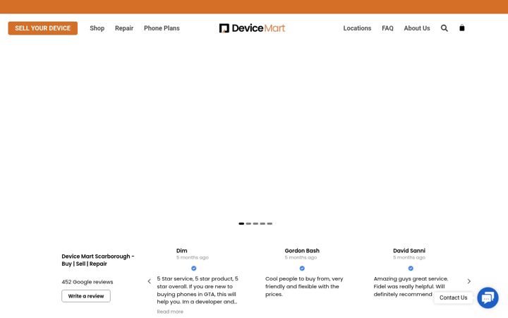 Skärmbild av devicemart.ca