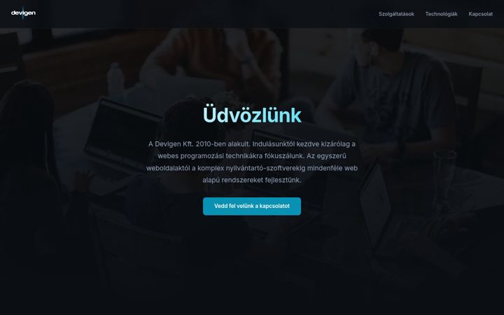 Screenshot of devigen.hu