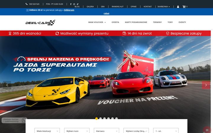 Screenshot ta' devil-cars.pl