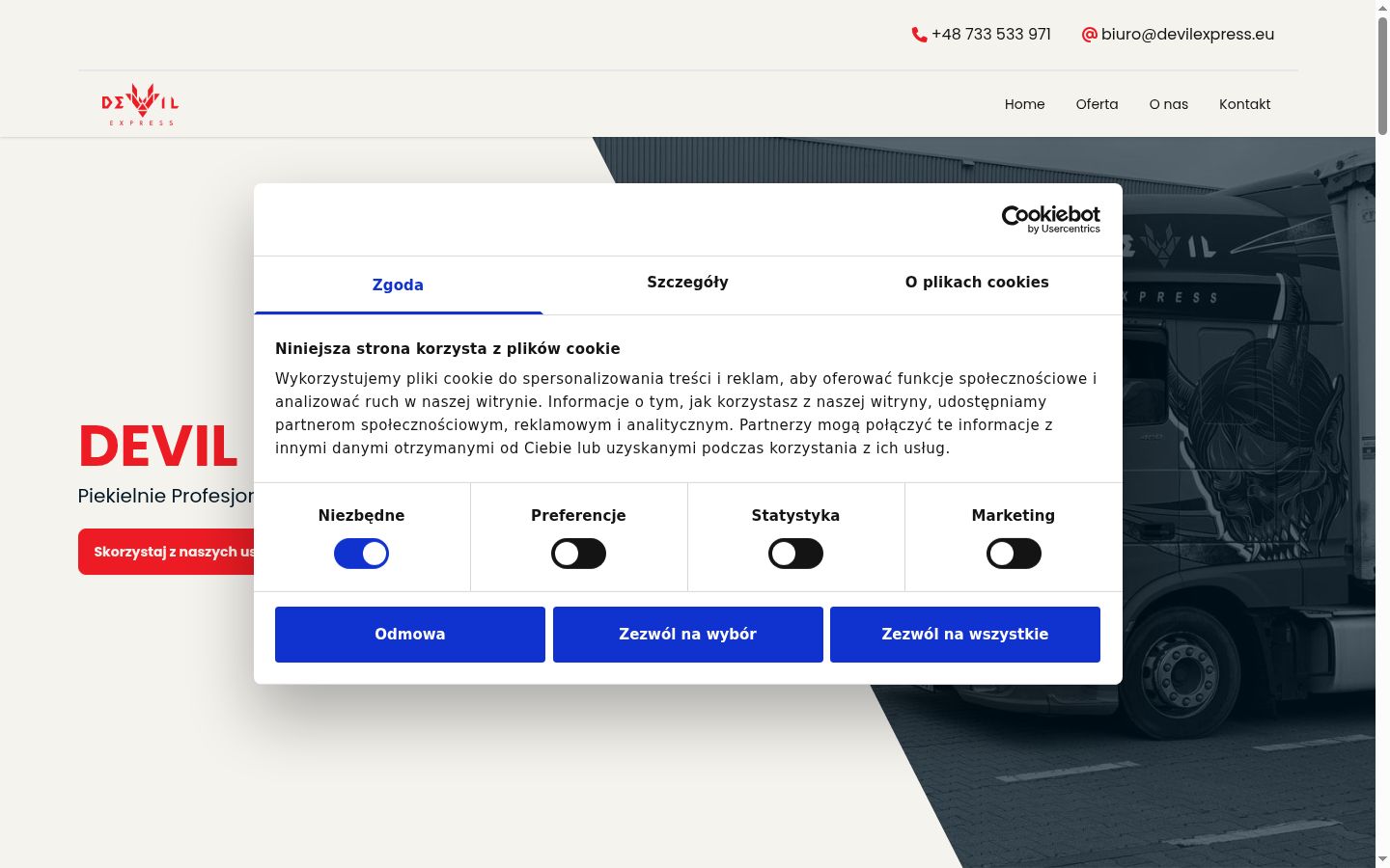 Posnetek zaslona pasice za privolitev, prikazane pred kakršno koli interakcijo