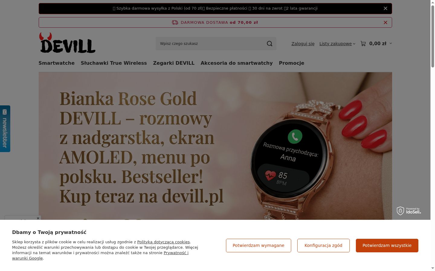 Screenshot tal-banner tal-kunsens muri qabel kwalunkwe interazzjoni