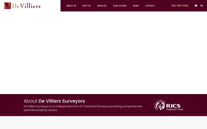 Screenshot von devilliers-surveyors.co.uk