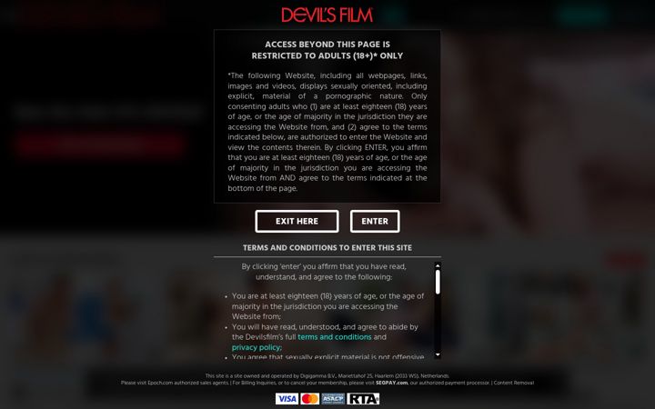 Screenshot of devilsfilm.com