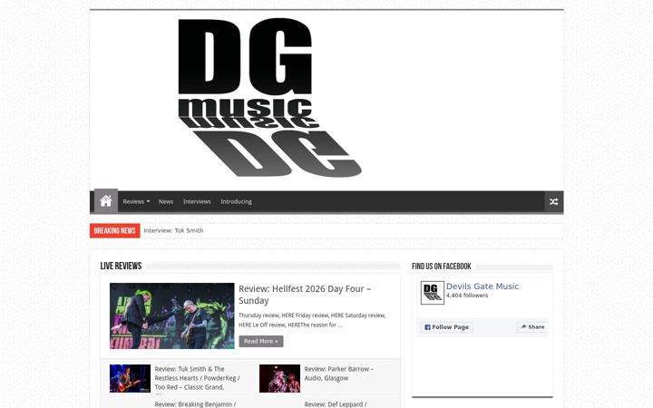Screenshot von devilsgatemusic.co.uk