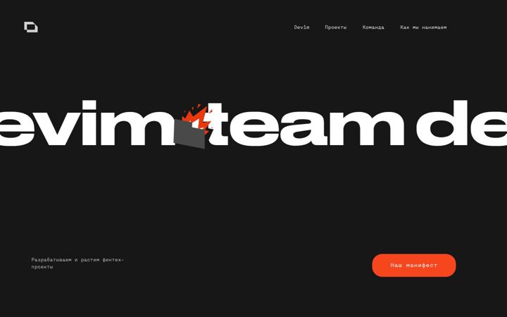 Snímek obrazovky devim.team