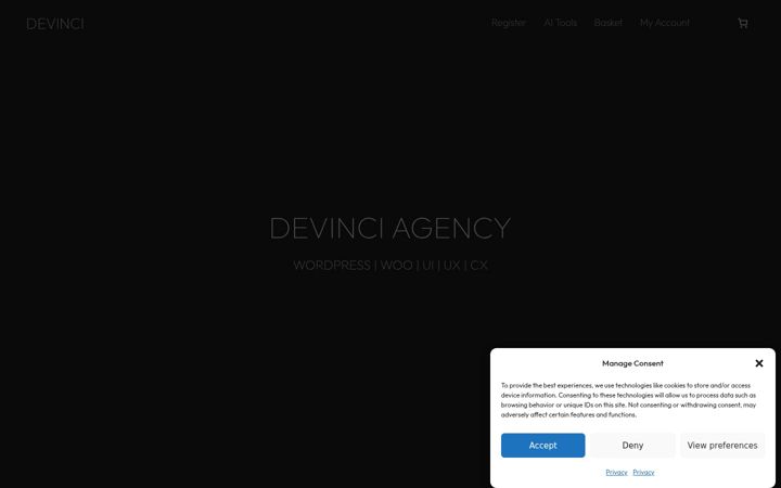 Screenshot von devinci.uk