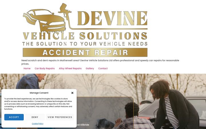 Screenshot von devinevehiclesolutions.co.uk