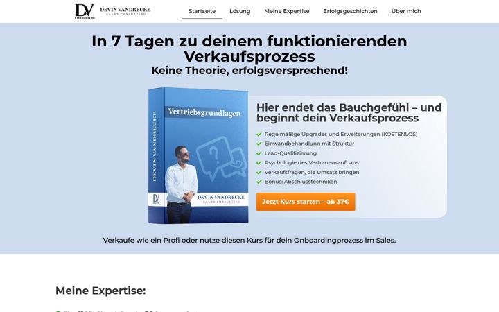 Screenshot of devinvandreuke.de