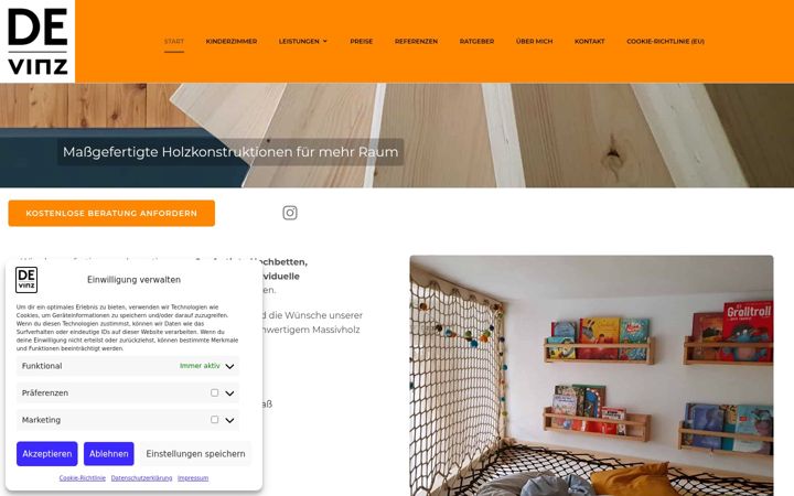 Screenshot of devinz.de
