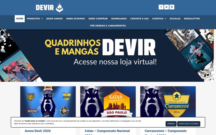 Ekraanipilt saidist devir.com.br