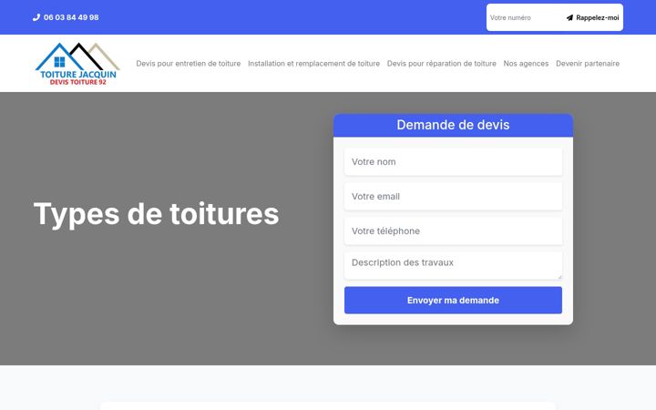 Screenshot of devis-toiture-92.fr