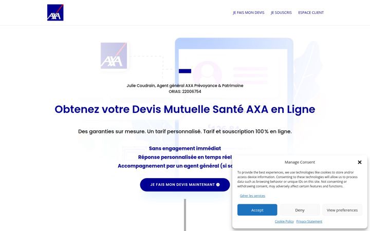 Screenshot of devisante.fr