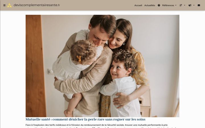 Екранна снимка на deviscomplementairesante.fr