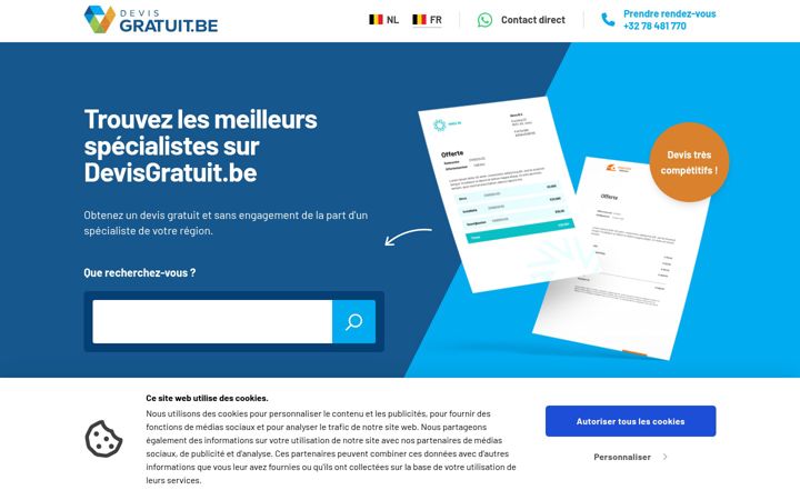 Screenshot of devisgratuit.be