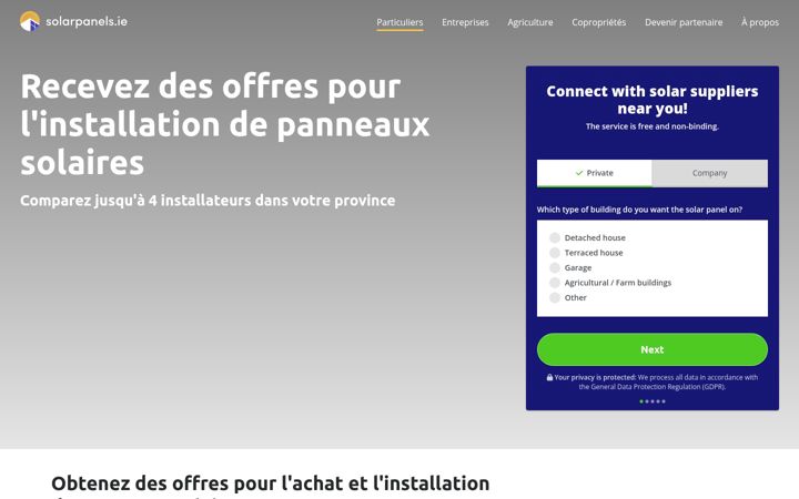 Screenshot of devispanneauxsolaires.be