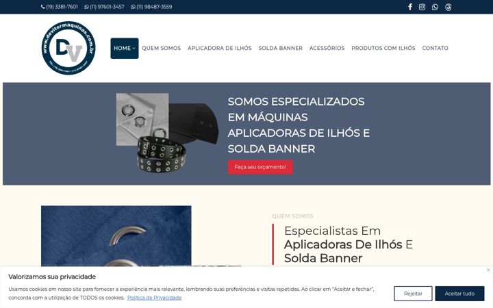 Ekraanipilt saidist devitormaquinas.com.br