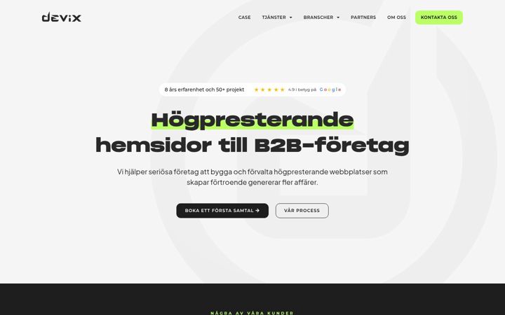 Screenshot of devix.se