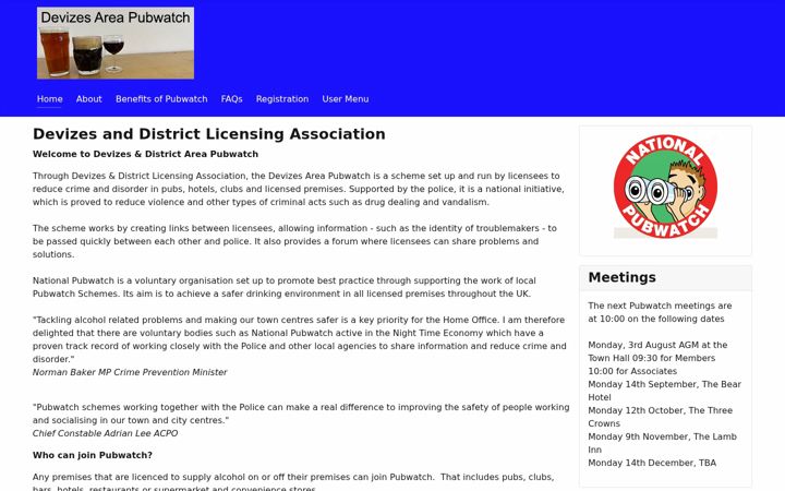 Screenshot of devizesareapubwatch.org.uk