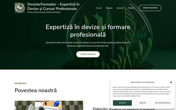 Screenshot stránky devizierformator.ro