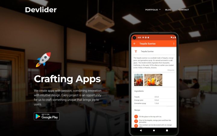 Screenshot of devlider.com
