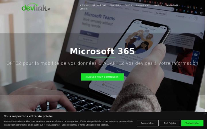 Екранна снимка на devlink.fr