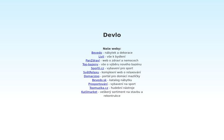 Skärmbild av devlo.cz