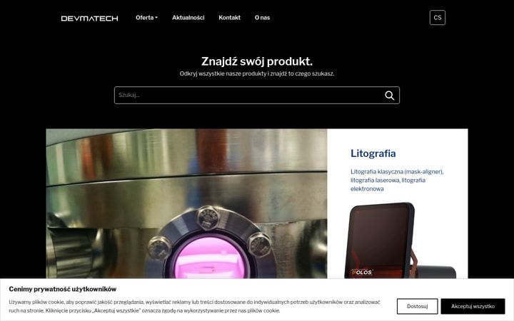 Screenshot stránky devmatech.eu