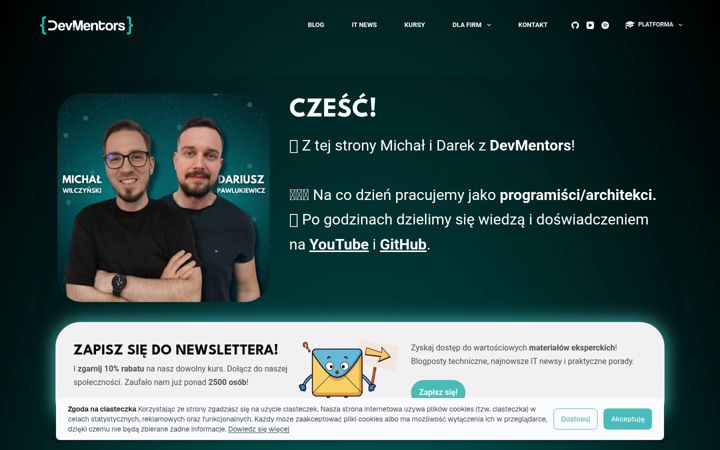 Skärmbild av devmentors.io