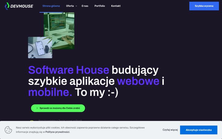 Snímek obrazovky devmouse.pl