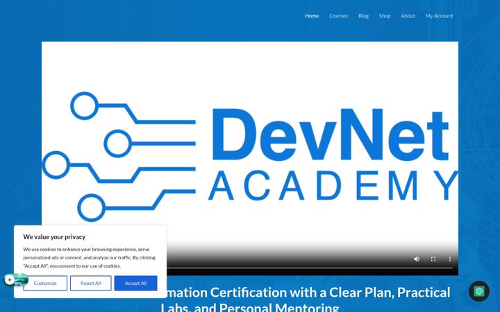 Screenshot of devnet-academy.com