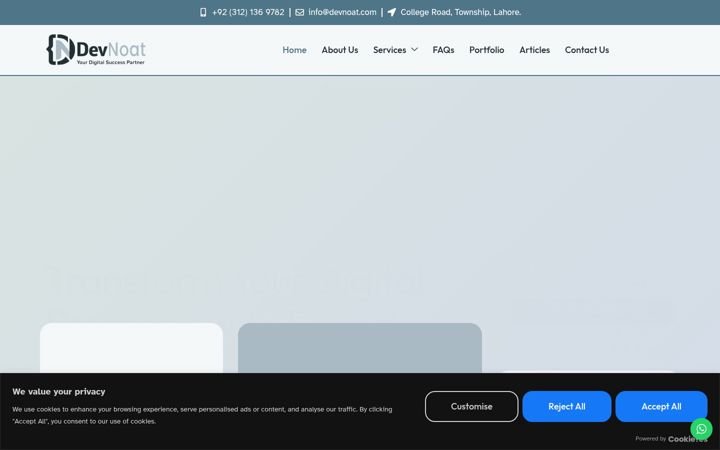 Screenshot of devnoat.com