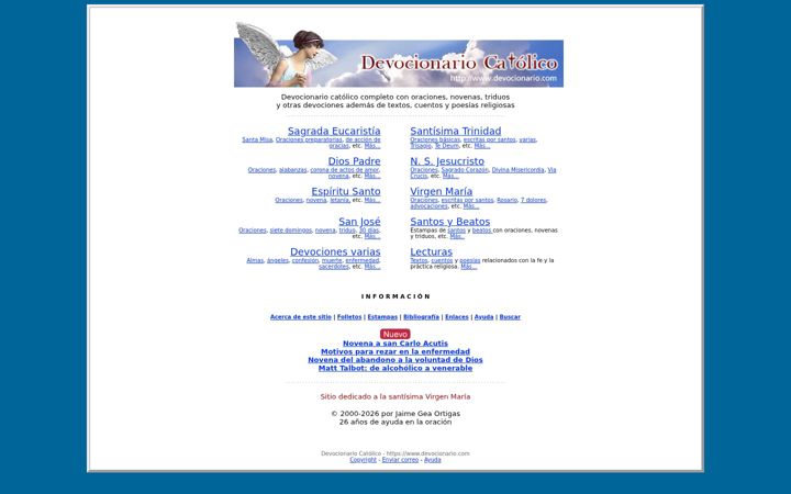 Screenshot of devocionario.com