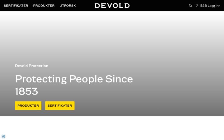 Screenshot of devoldprotection.com