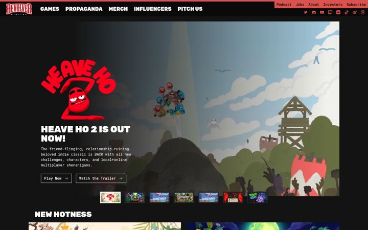Screenshot of devolverdigital.com