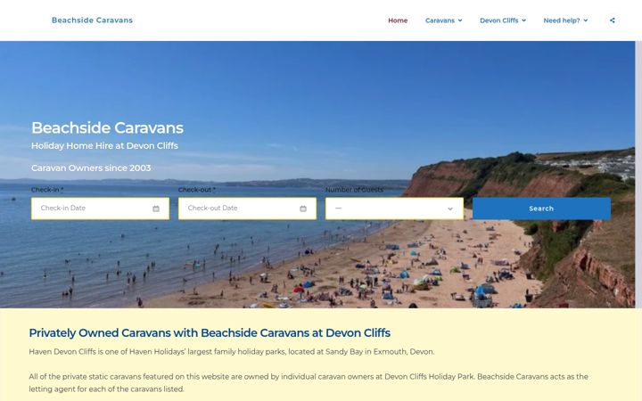 Screenshot of devon-cliffs.com