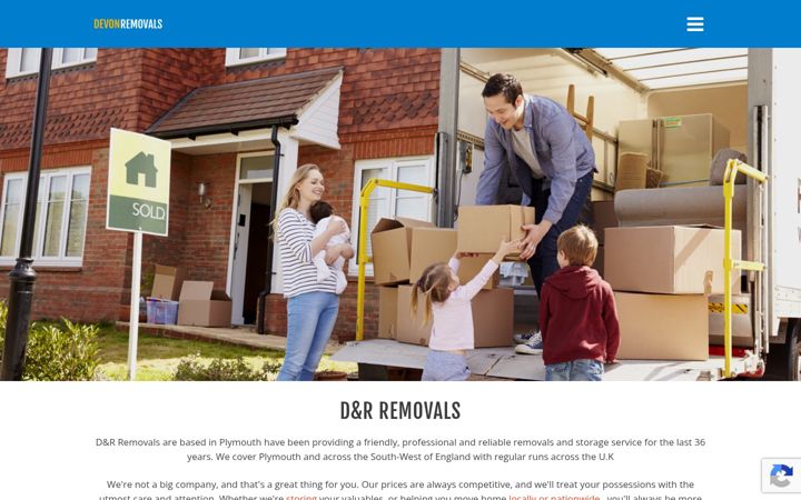 Snímek obrazovky devon-removals.co.uk