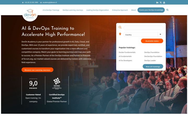 Screenshot of devonacademy.com