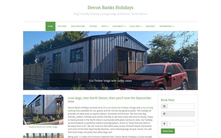 Snímek obrazovky devonbanksholidays.co.uk