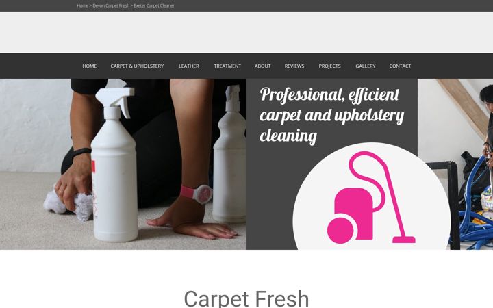Snímek obrazovky devoncarpetfresh.co.uk