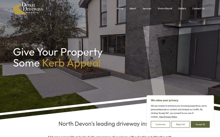 Screenshot of devondriveways.co.uk