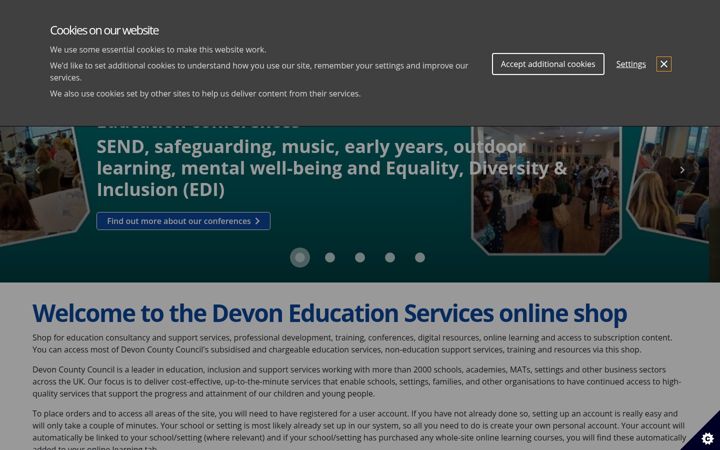 Screenshot of devoneducationservices.co.uk