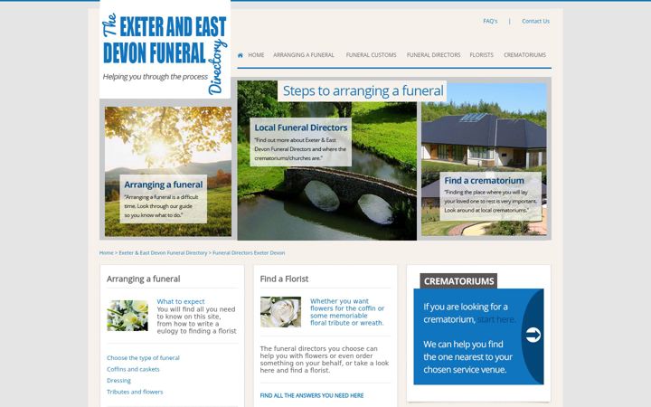 Screenshot of devonfuneralservices.co.uk