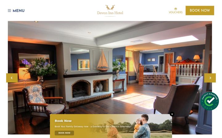 Skærmbillede af devoninnhotel.ie