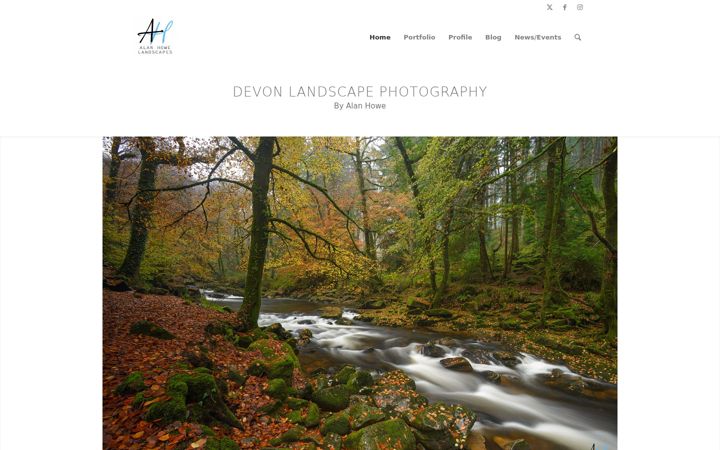 Screenshot of devonlandscapephotography.co.uk