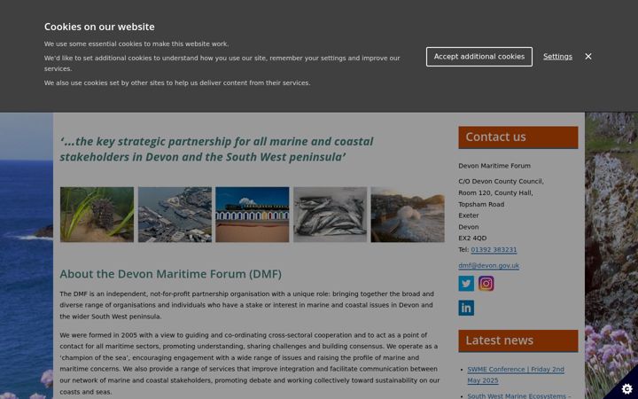 Screenshot ta' devonmaritimeforum.org.uk
