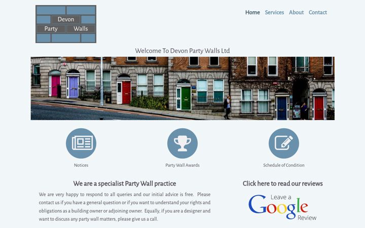 Screenshot of devonpartywalls.com