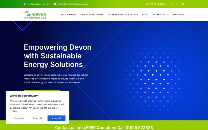 Skærmbillede af devonrenewables.co.uk